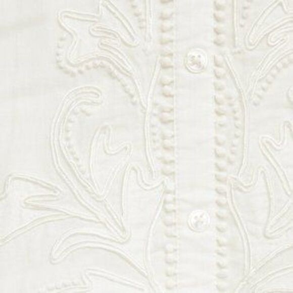 VERONICA BEARD Analeah Dress Embroidered Minidress Puff Sleeves Tassel Pom Pom - Picture 3 of 16